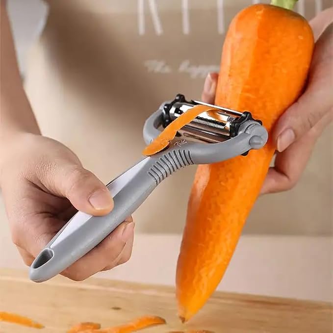3 in 1 Rotary Stainless Steel Blades Potato Peeler Vegetable Cutter Kitchen Accessories Fruit Melon Planer Grate Carrot Cucumber.