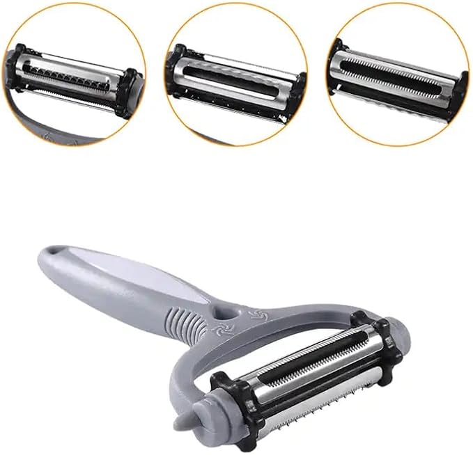 3 in 1 Rotary Stainless Steel Blades Potato Peeler Vegetable Cutter Kitchen Accessories Fruit Melon Planer Grate Carrot Cucumber.
