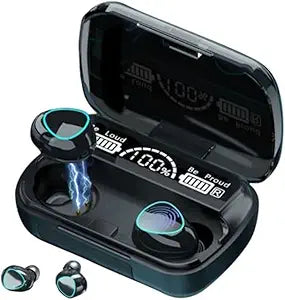 M10 Wireless Bluetooth Earbuds with LED Display, Touch Control, 800mAh Charging Case. Earbuds Wireless Bluetooth, Workout, Earbuds Compatible with iPhone/Samsung/Android, Bluetooth Earbuds with mic